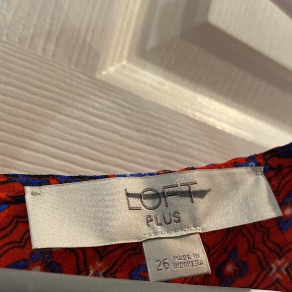 Loft Women’s Floral Long Sleeve Top Blouse Plus Size 26 - Picture 4 of 10